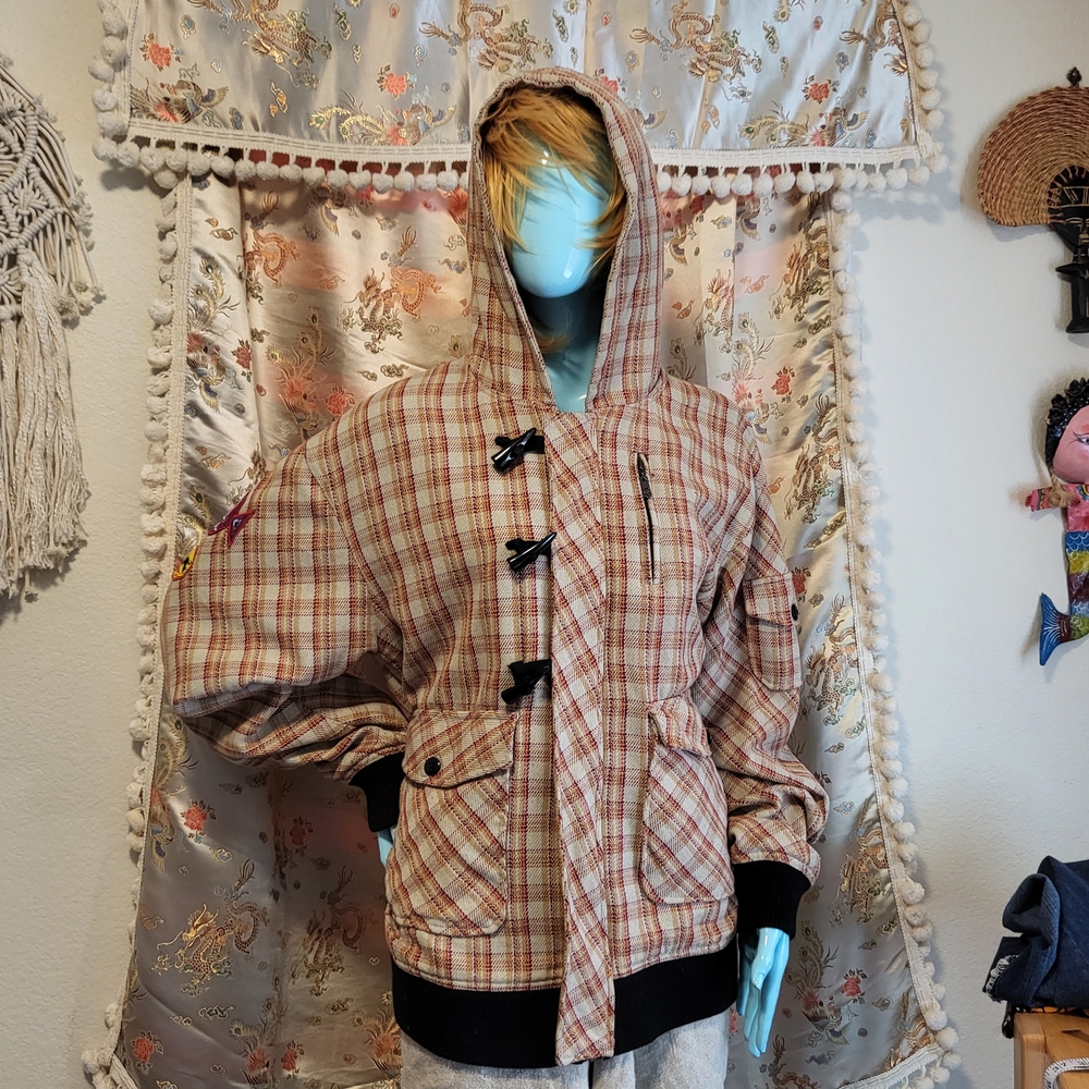 Plaid Hooded Bomber